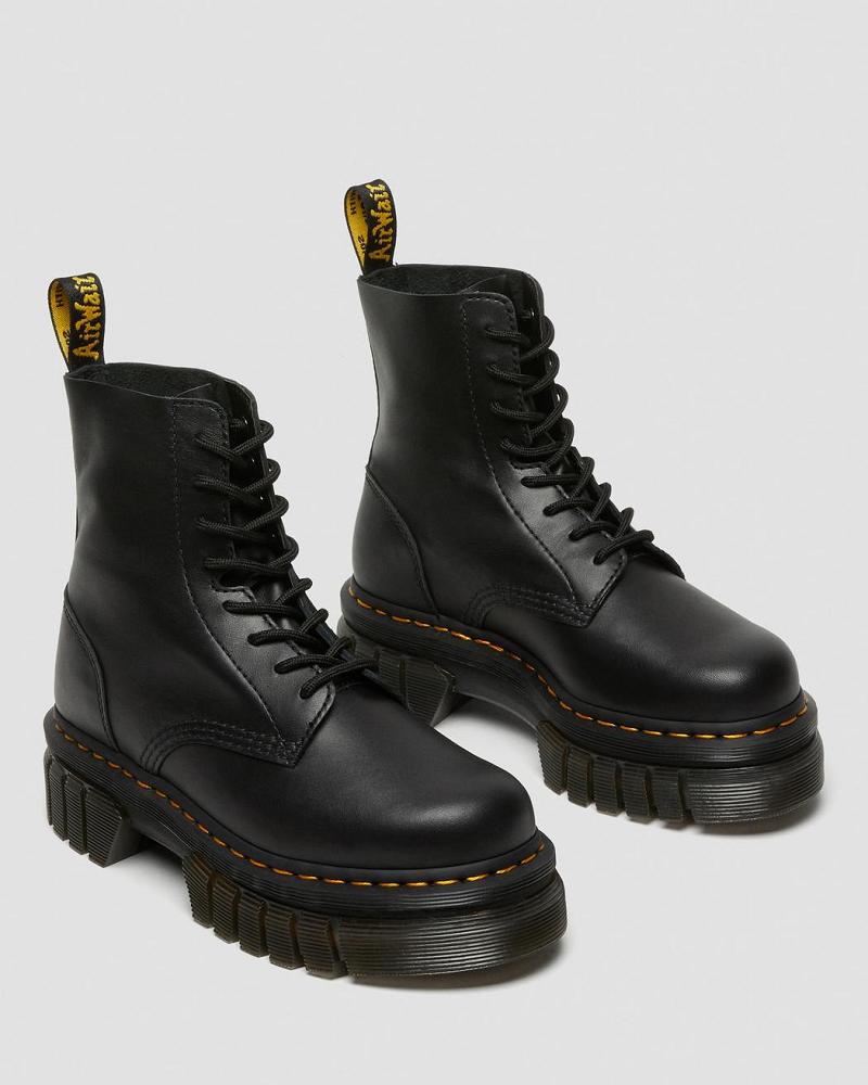 Women's Dr Martens Audrick Nappa Leather Platform Ankle Boots Black | AU 41BEX